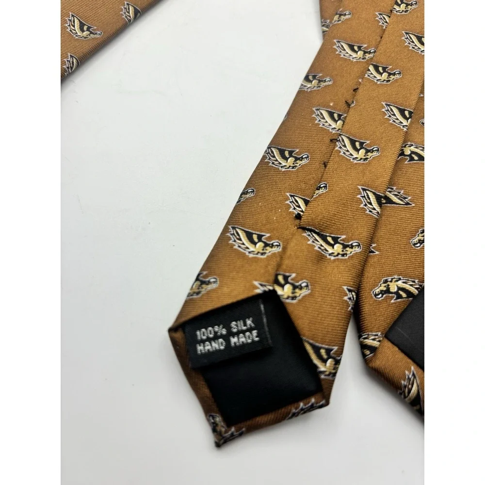 Western Michigan University WMU Men's Silk Tie Necktie Bronco Logo 3.5x64 Long‎